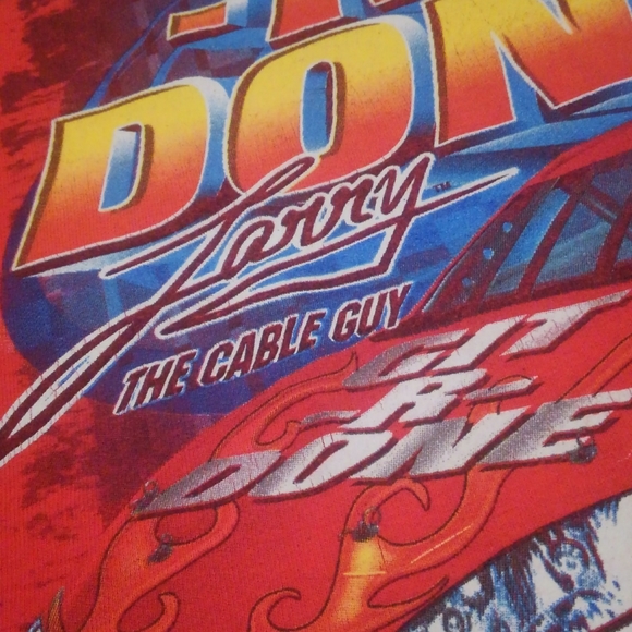 📺🏎️💨 Git R Done 🔥 Larry the Cable Guy 📺 Shirt XL Racing 🐟 Bass Pro Shops - Picture 4 of 11